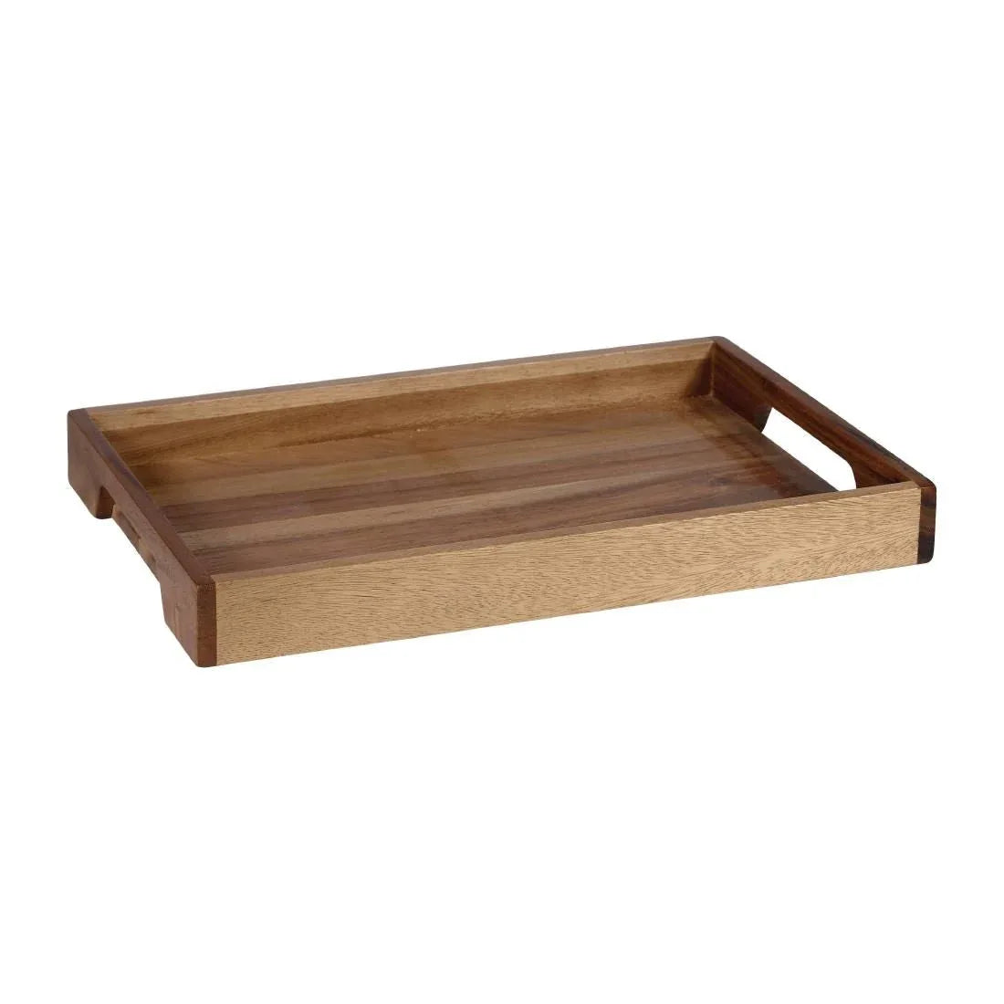 DF980 Churchill Alchemy Buffet Wooden Handled Trays 397mm (Pack of 4) - JD Catering Equipment Solutions Ltd