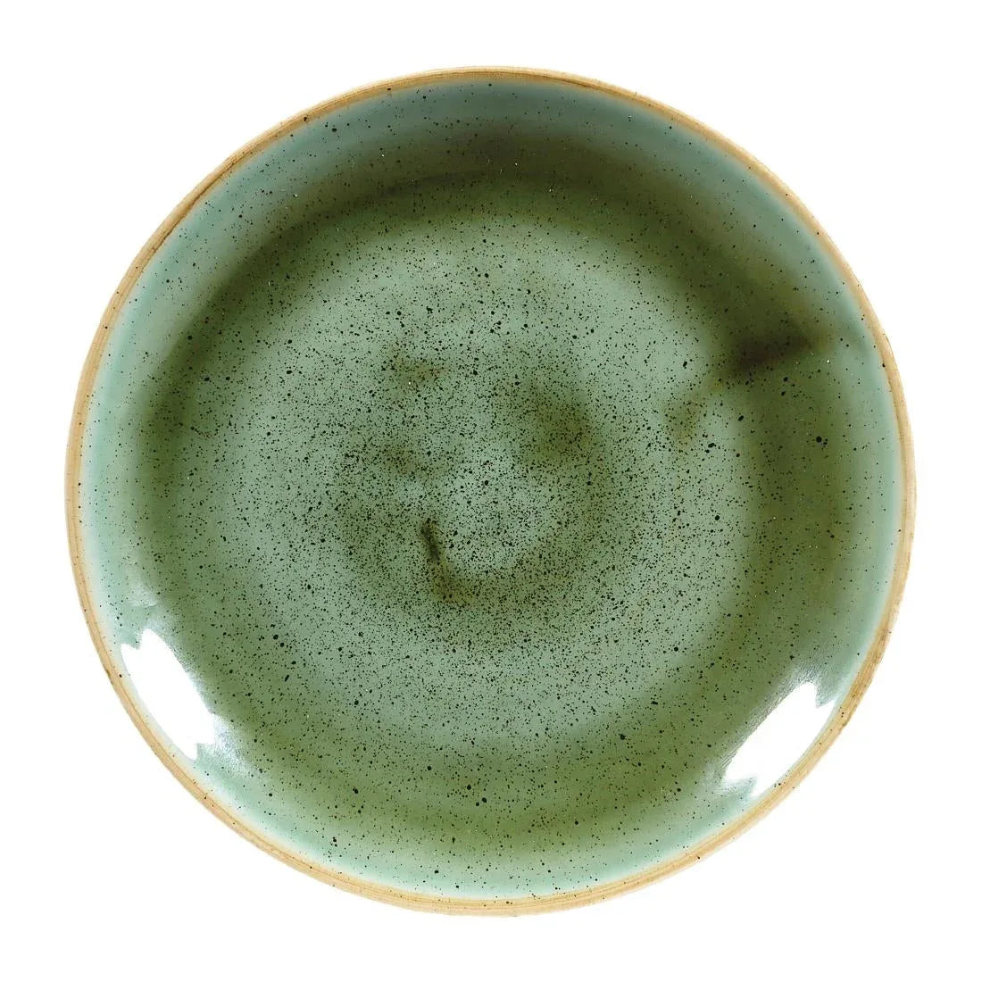 DF997 Churchill Stonecast Round Coupe Plates Samphire Green 165mm (Pack of 12) - JD Catering Equipment Solutions Ltd