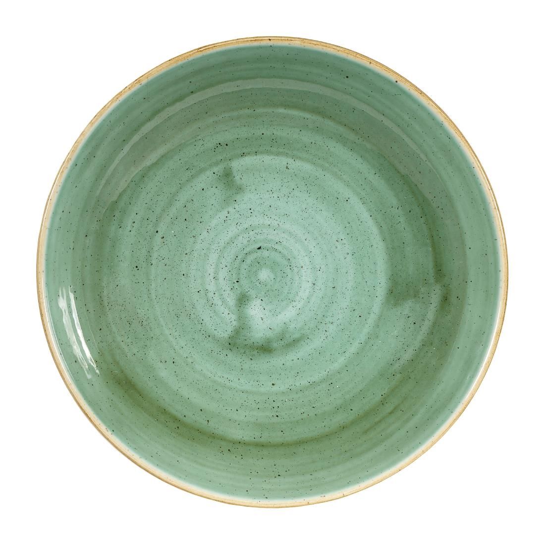 DF998 Churchill Stonecast Round Coupe Bowls Samphire Green 248mm (Pack of 12) JD Catering Equipment Solutions Ltd