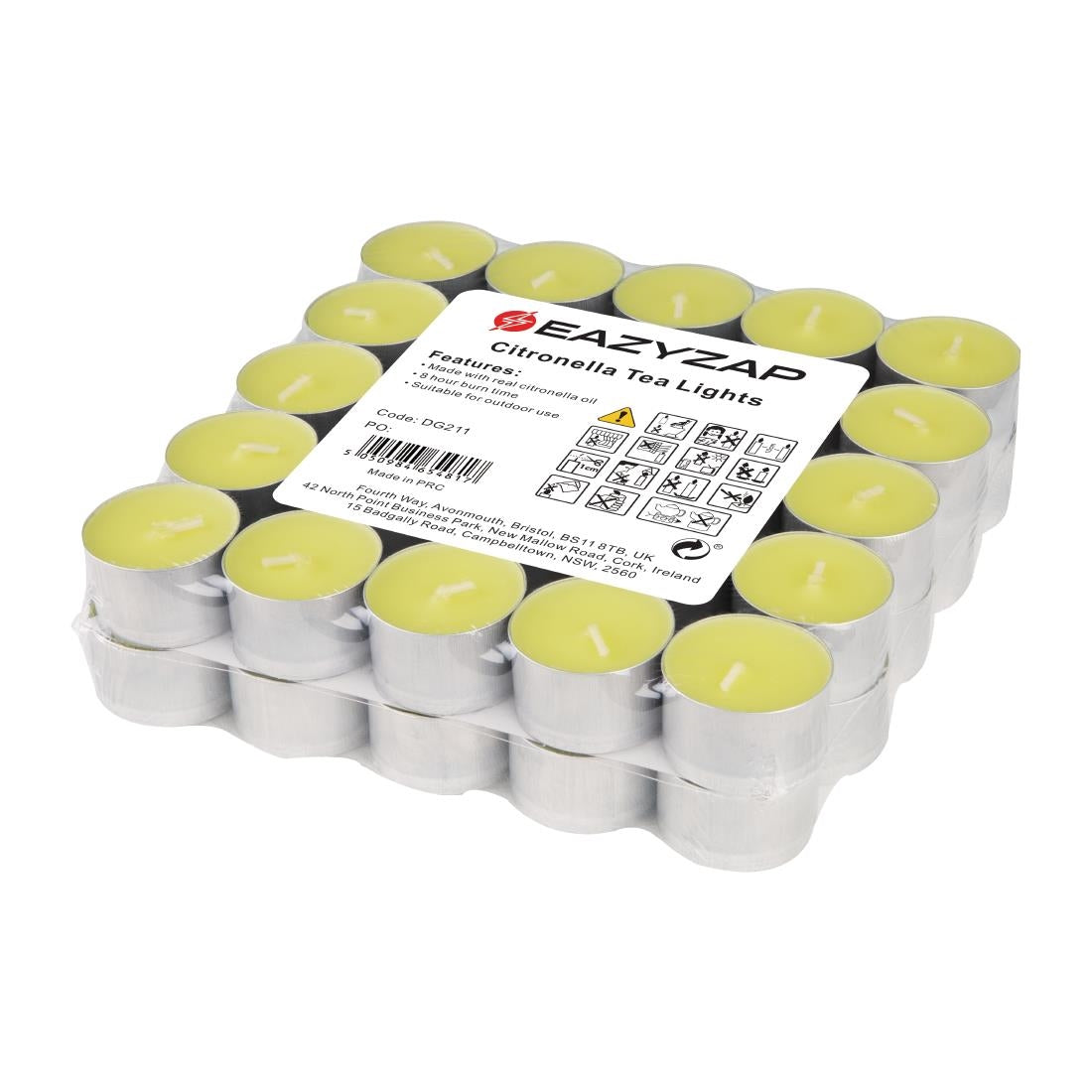 DG211 Eazyzap Citronella Tea Lights (Pack of 50) JD Catering Equipment Solutions Ltd