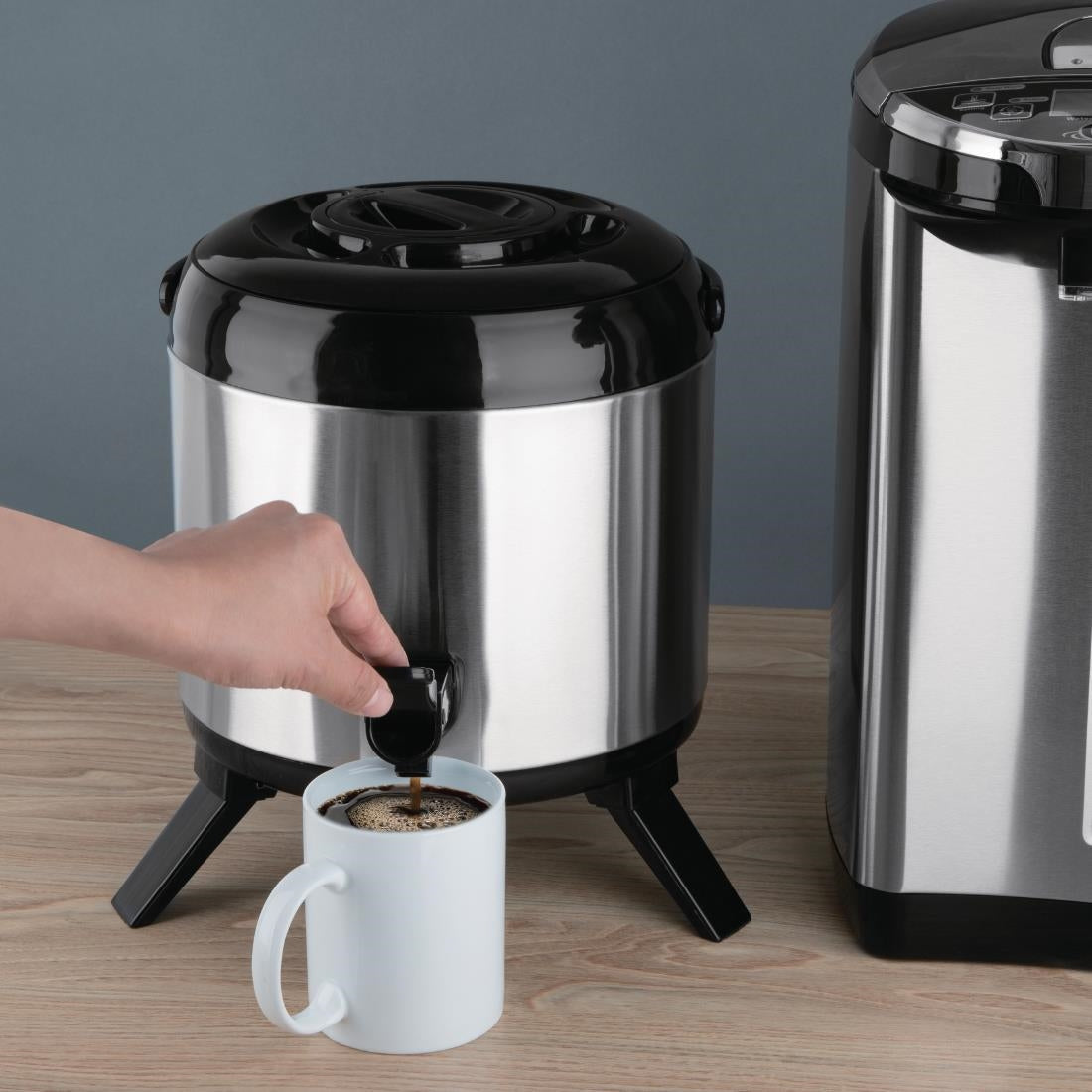 DH709 Olympia Stainless Steel Double-Wall Beverage Dispenser 6Ltr JD Catering Equipment Solutions Ltd