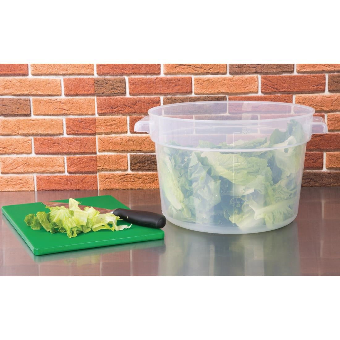 DJ961 Vogue Polypropylene Round Food Storage Container 10Ltr JD Catering Equipment Solutions Ltd