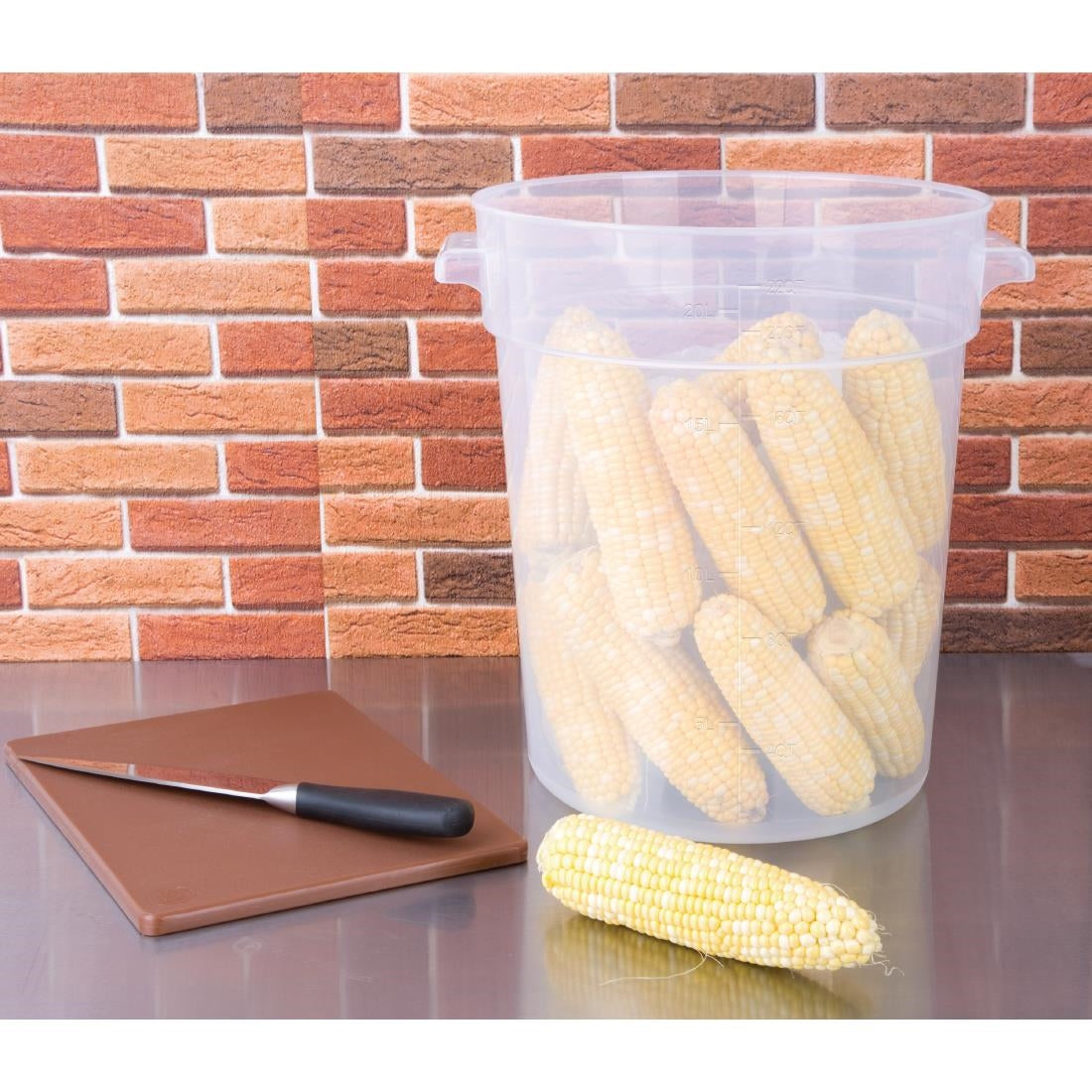 DJ962 Vogue Polypropylene Round Food Storage Container 20Ltr JD Catering Equipment Solutions Ltd