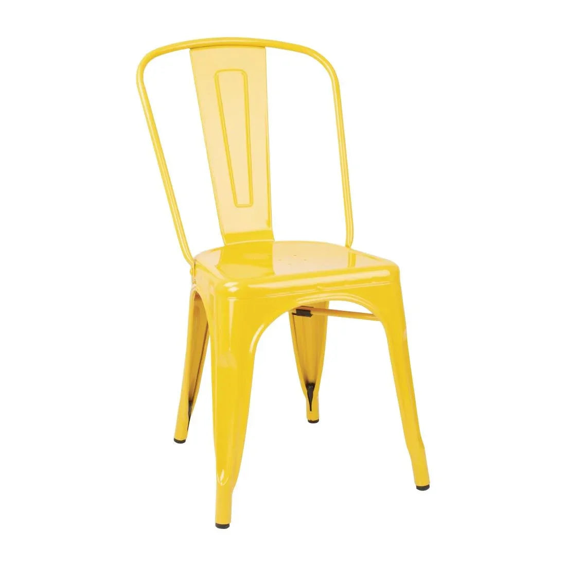 DK292 Bolero Bistro Steel Side Chairs Yellow (Pack of 4) - JD Catering Equipment Solutions Ltd