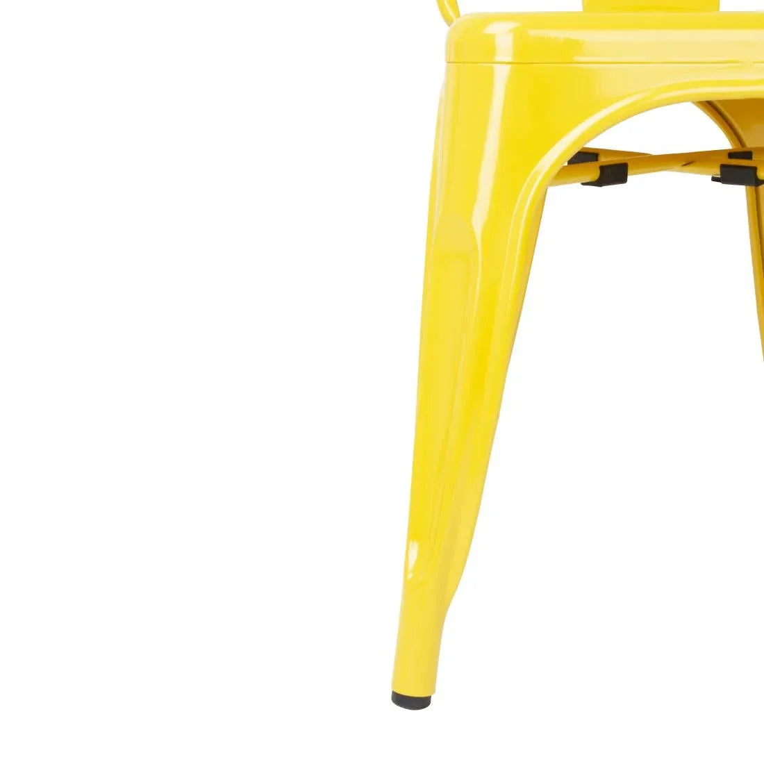 DK292 Bolero Bistro Steel Side Chairs Yellow (Pack of 4) - JD Catering Equipment Solutions Ltd