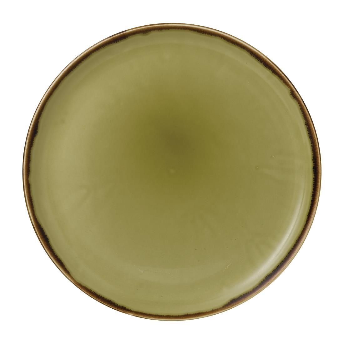 DK374 Dudson Harvest Coupe Plate Green 324mm (Pack of 6) JD Catering Equipment Solutions Ltd