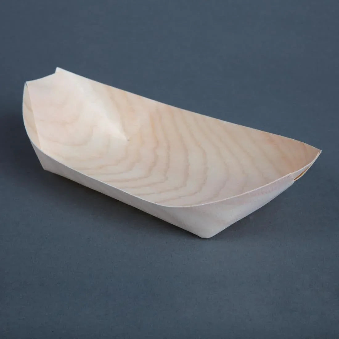 DK387 Fiesta Green Biodegradable Wooden Sushi Boats Medium 190mm (Pack of 100) - JD Catering Equipment Solutions Ltd