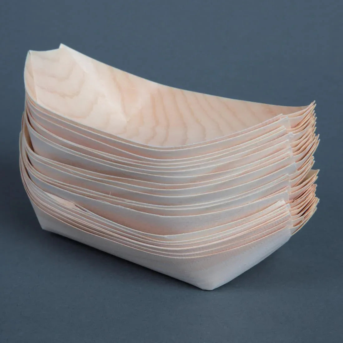 DK387 Fiesta Green Biodegradable Wooden Sushi Boats Medium 190mm (Pack of 100) - JD Catering Equipment Solutions Ltd