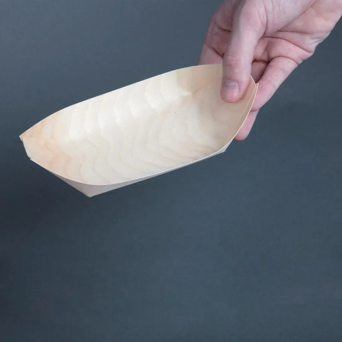 DK387 Fiesta Green Biodegradable Wooden Sushi Boats Medium 190mm (Pack of 100) - JD Catering Equipment Solutions Ltd