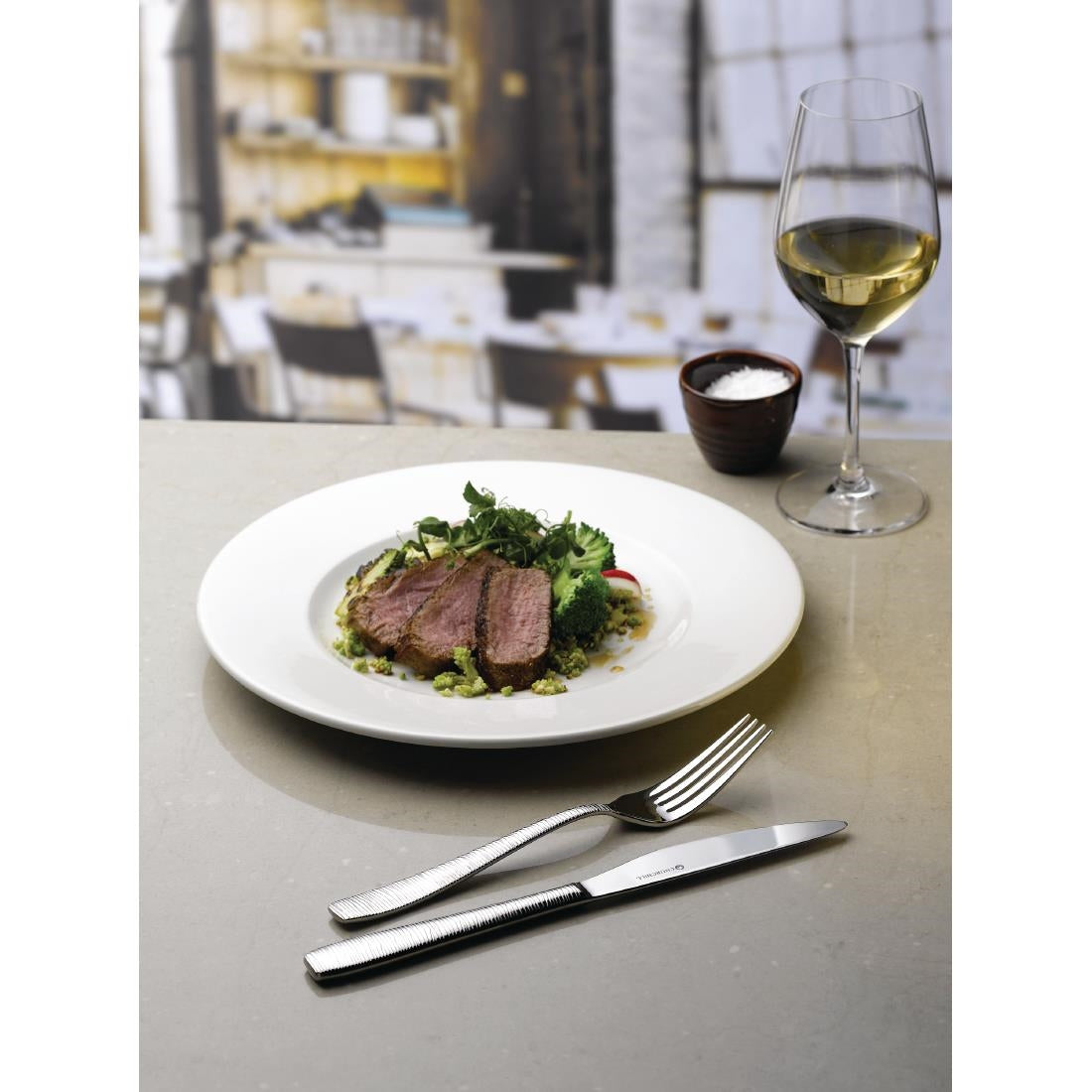 DK408 Churchill Bamboo Footed Plate 260mm (Pack of 12) JD Catering Equipment Solutions Ltd