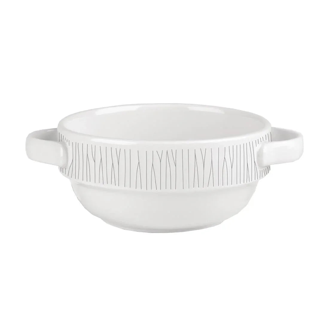 DK412 Churchill Bamboo Handled Stacking Soup Bowl 14oz (Pack of 6) - JD Catering Equipment Solutions Ltd