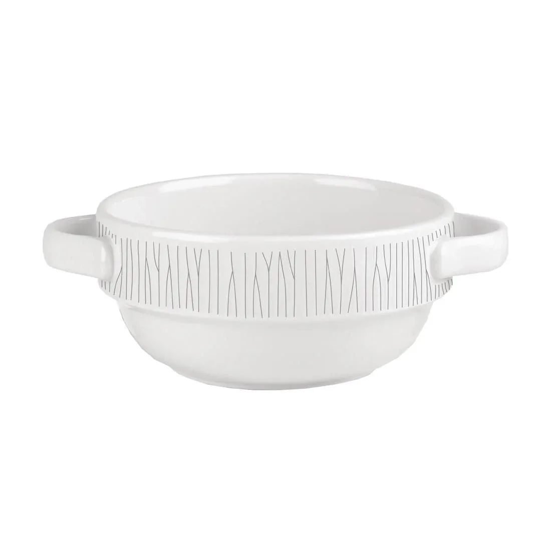 DK412 Churchill Bamboo Handled Stacking Soup Bowl 14oz (Pack of 6) - JD Catering Equipment Solutions Ltd