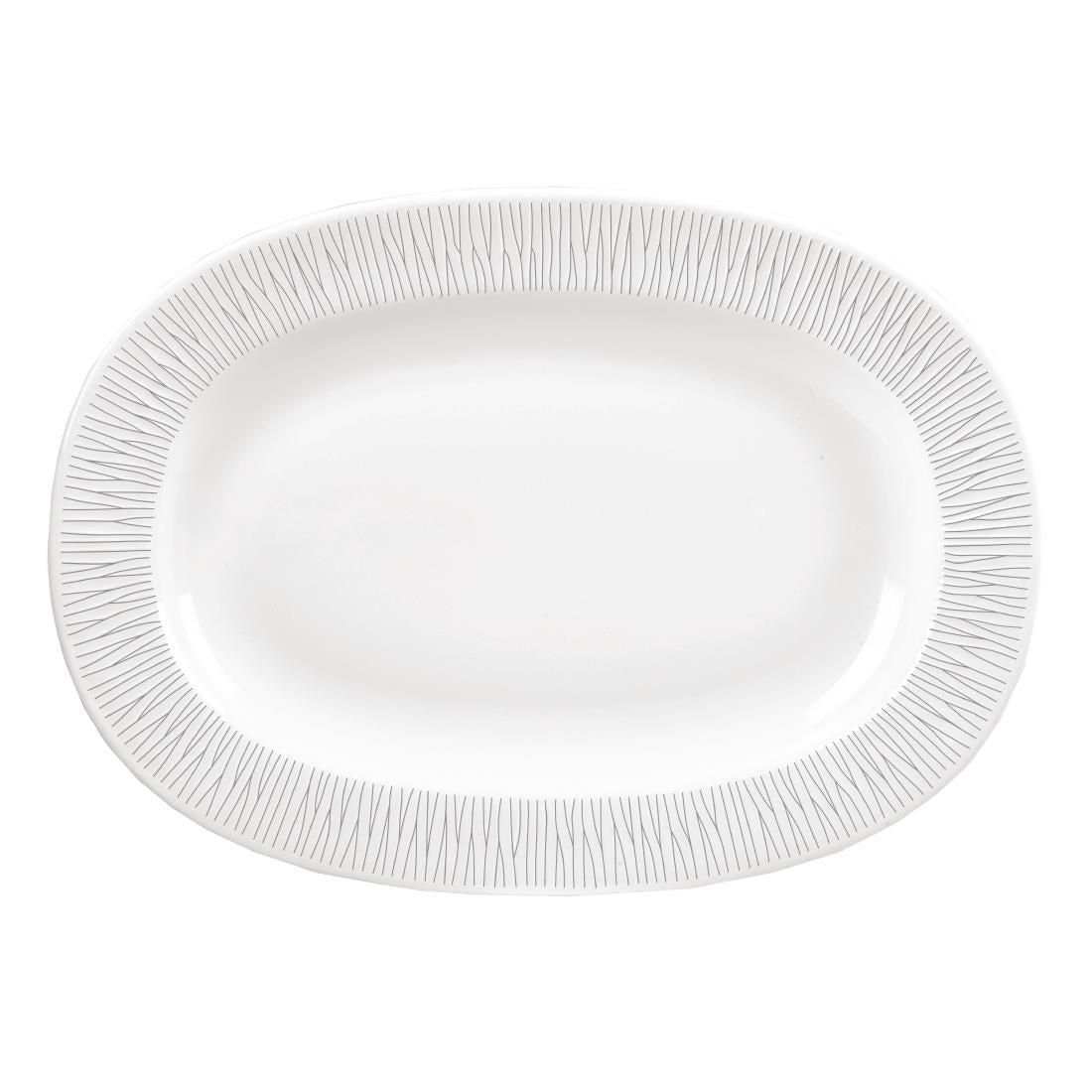 DK419 Churchill Bamboo Oval Dish Large Rimmed 330mm (Pack of 6) JD Catering Equipment Solutions Ltd