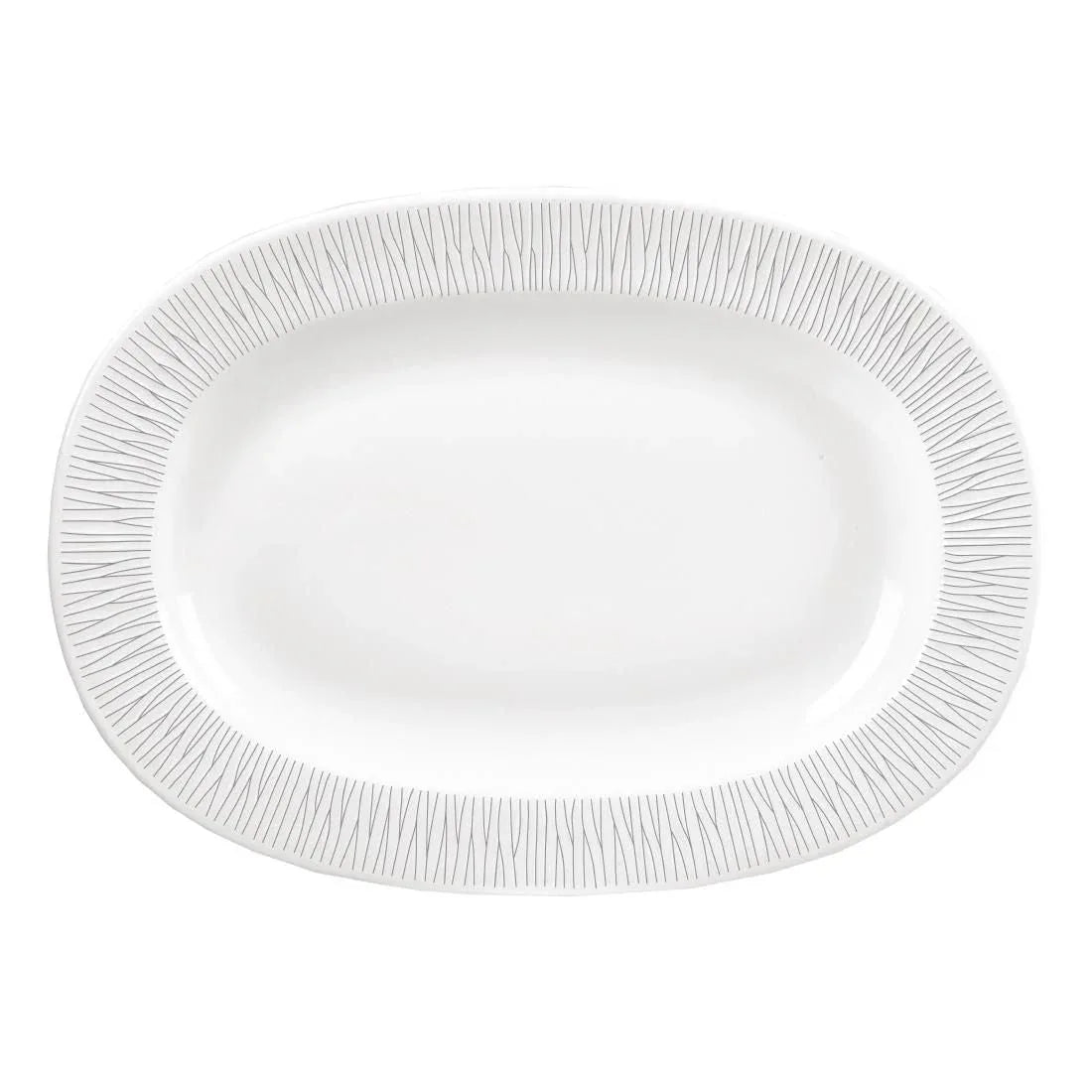 DK419 Churchill Bamboo Oval Dish Large Rimmed 330mm (Pack of 6) - JD Catering Equipment Solutions Ltd