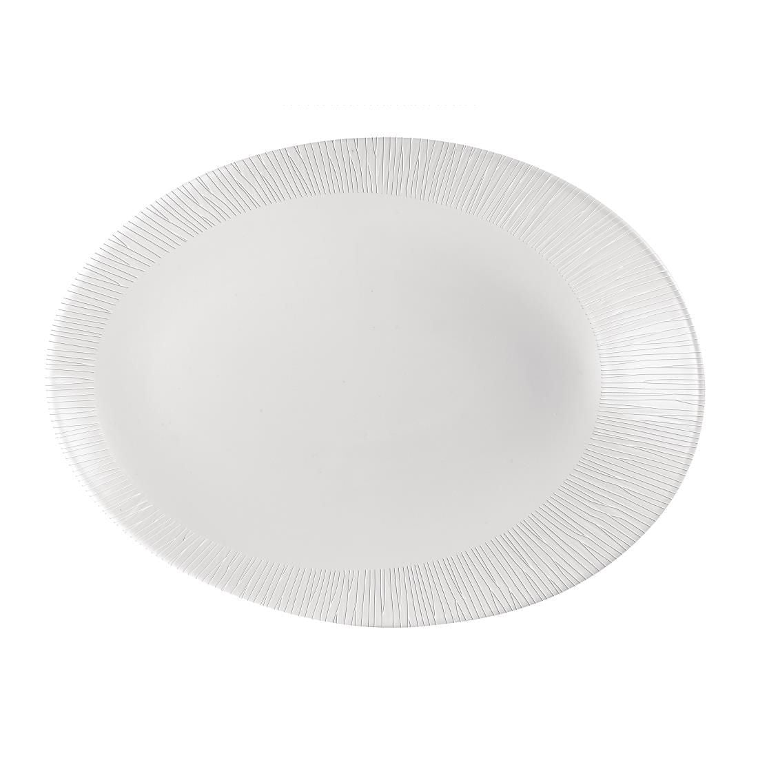 DK423 Churchill Bamboo Oval Plate 350 x 267mm (Pack of 12) JD Catering Equipment Solutions Ltd