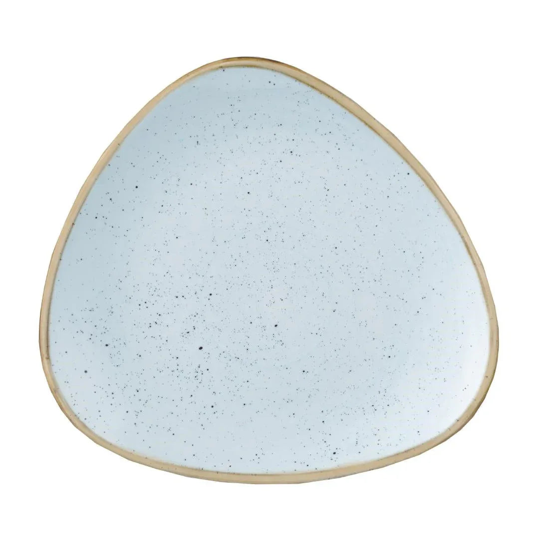 DK506 Churchill Stonecast Triangle Plate Duck Egg Blue 315mm (Pack of 6) - JD Catering Equipment Solutions Ltd