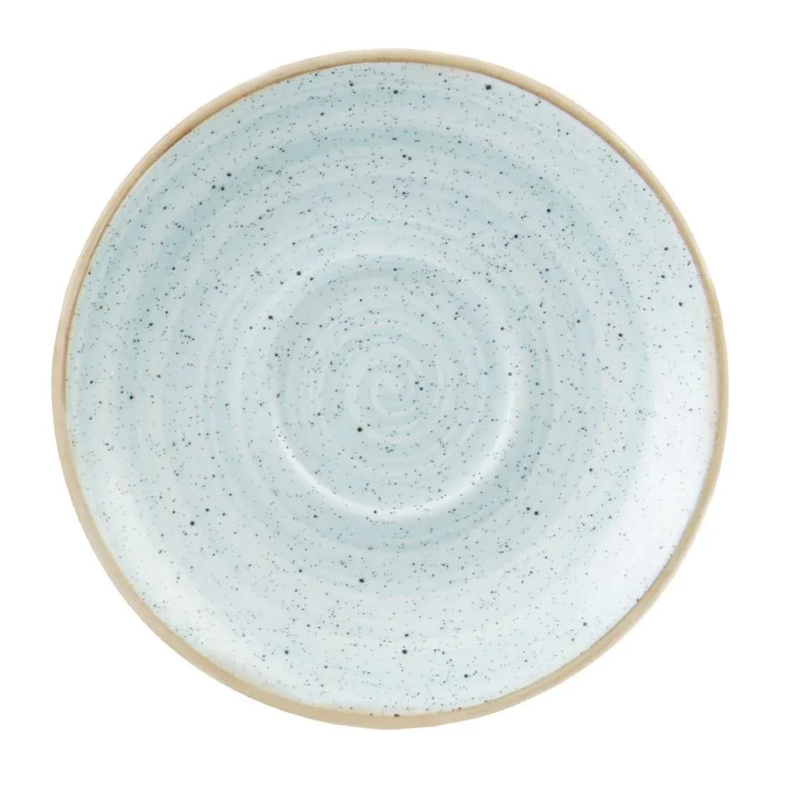DK515 Churchill Stonecast Round Cappuccino Saucers Duck Egg Blue 185mm (Pack of 12) - JD Catering Equipment Solutions Ltd