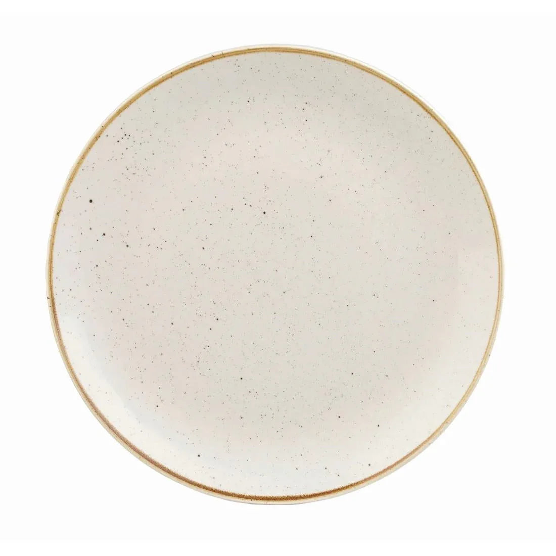 DK518 Churchill Stonecast Round Coupe Plate Barley White 260mm (Pack of 12) - JD Catering Equipment Solutions Ltd