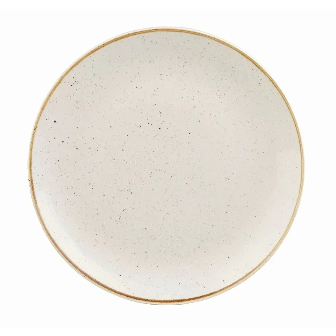 DK518 Churchill Stonecast Round Coupe Plate Barley White 260mm (Pack of 12) - JD Catering Equipment Solutions Ltd