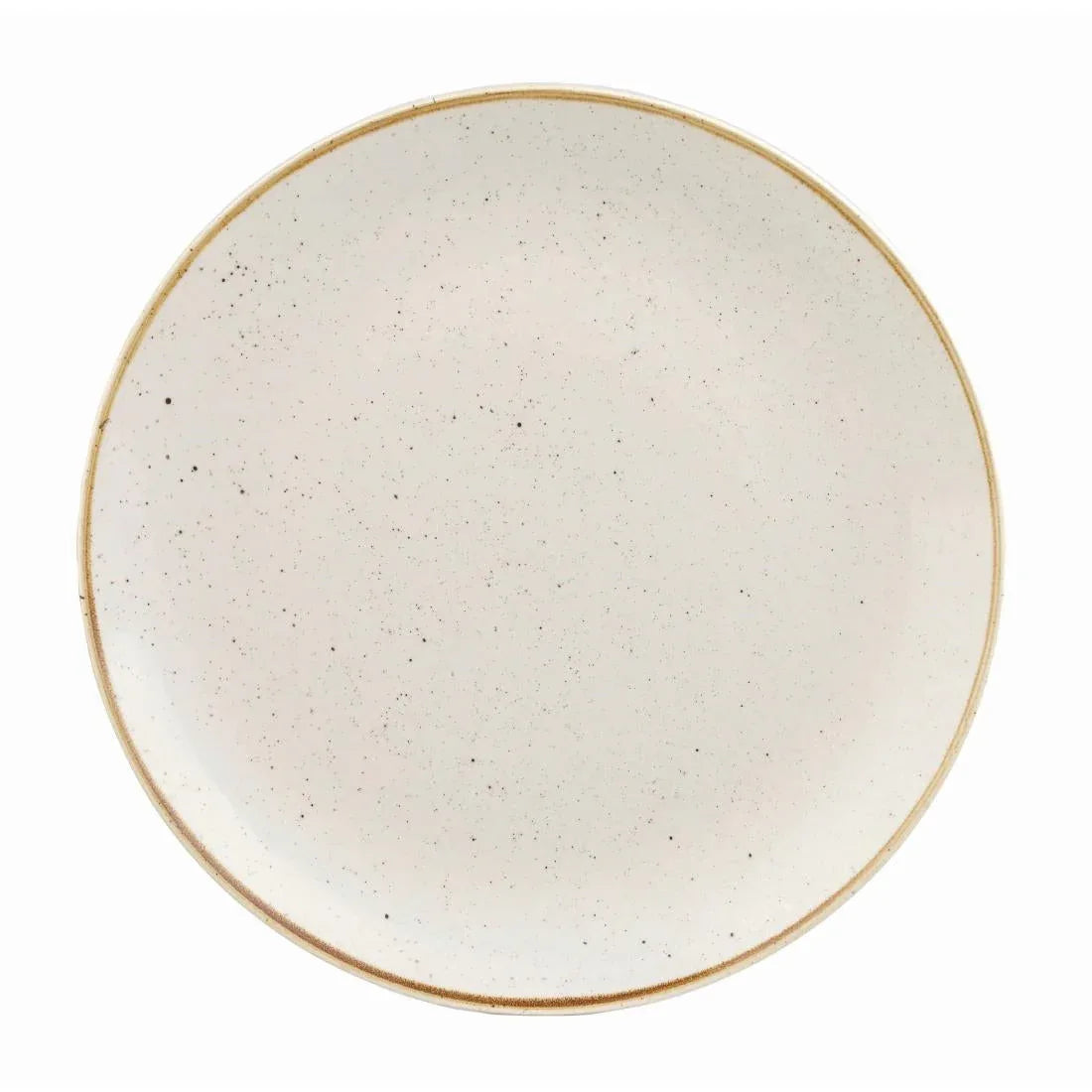DK519 Churchill Stonecast Round Coupe Plate Barley White 200mm (Pack of 12) - JD Catering Equipment Solutions Ltd