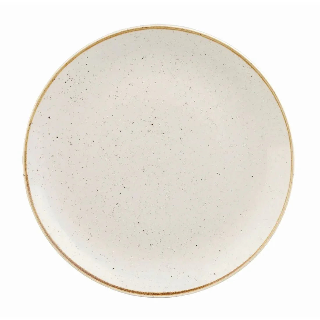 DK519 Churchill Stonecast Round Coupe Plate Barley White 200mm (Pack of 12) - JD Catering Equipment Solutions Ltd