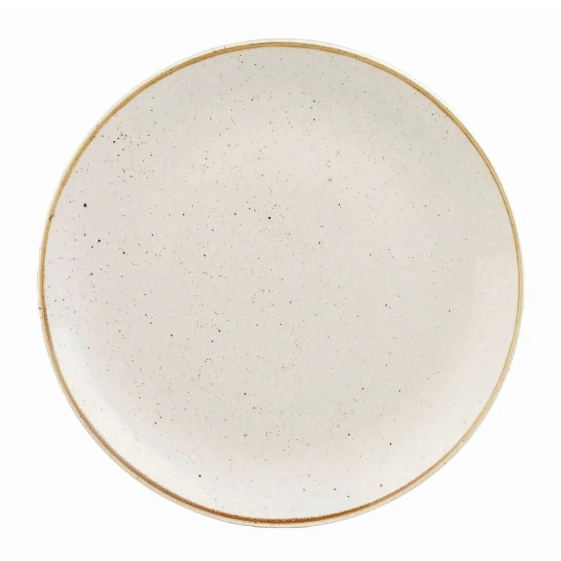 DK520 Churchill Stonecast Round Coupe Plate Barley White 165mm (Pack of 12) - JD Catering Equipment Solutions Ltd