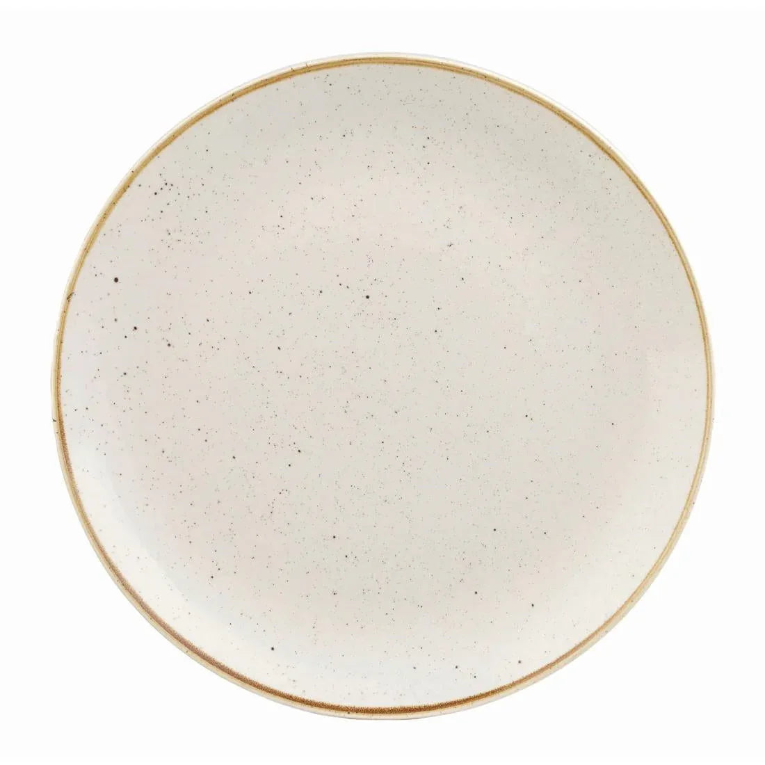 DK520 Churchill Stonecast Round Coupe Plate Barley White 165mm (Pack of 12) - JD Catering Equipment Solutions Ltd