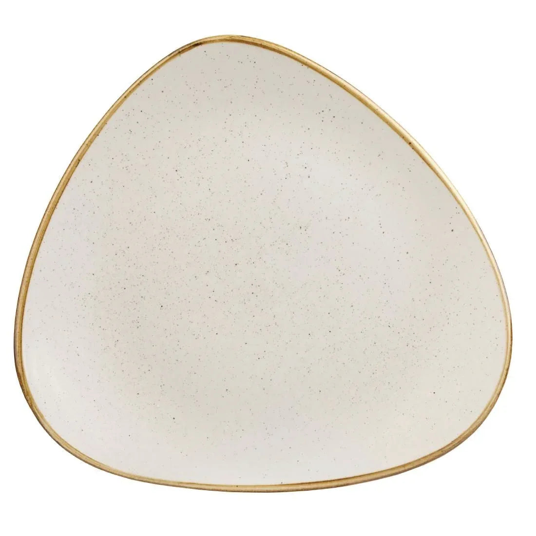 DK524 Churchill Stonecast Triangle Plate Barley White 305mm (Pack of 6) - JD Catering Equipment Solutions Ltd
