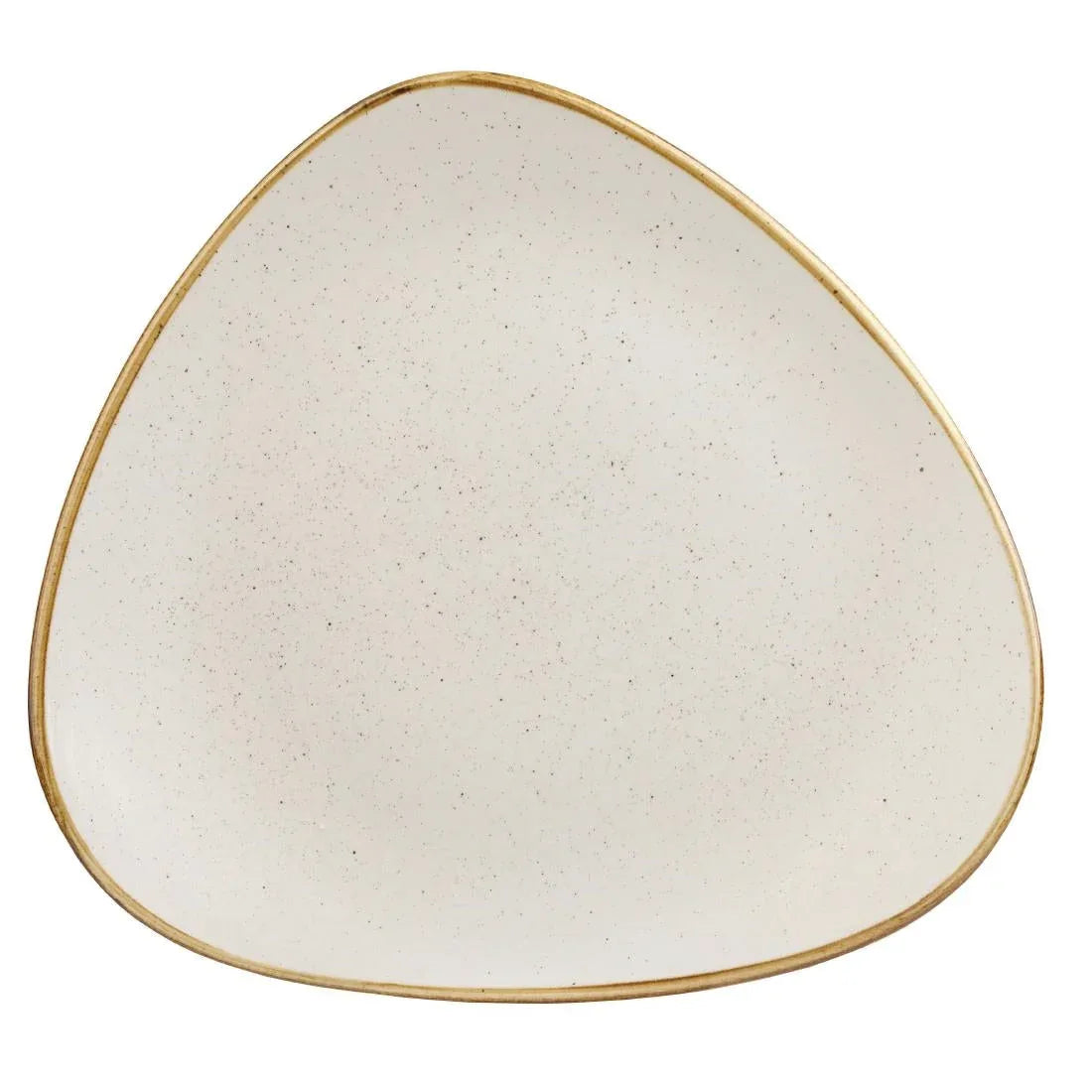 DK524 Churchill Stonecast Triangle Plate Barley White 305mm (Pack of 6) - JD Catering Equipment Solutions Ltd