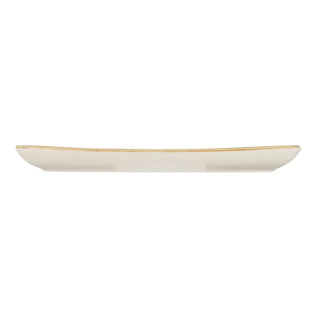DK527 Churchill Stonecast Rectangular Plate Barley White 350 x 185mm - JD Catering Equipment Solutions Ltd