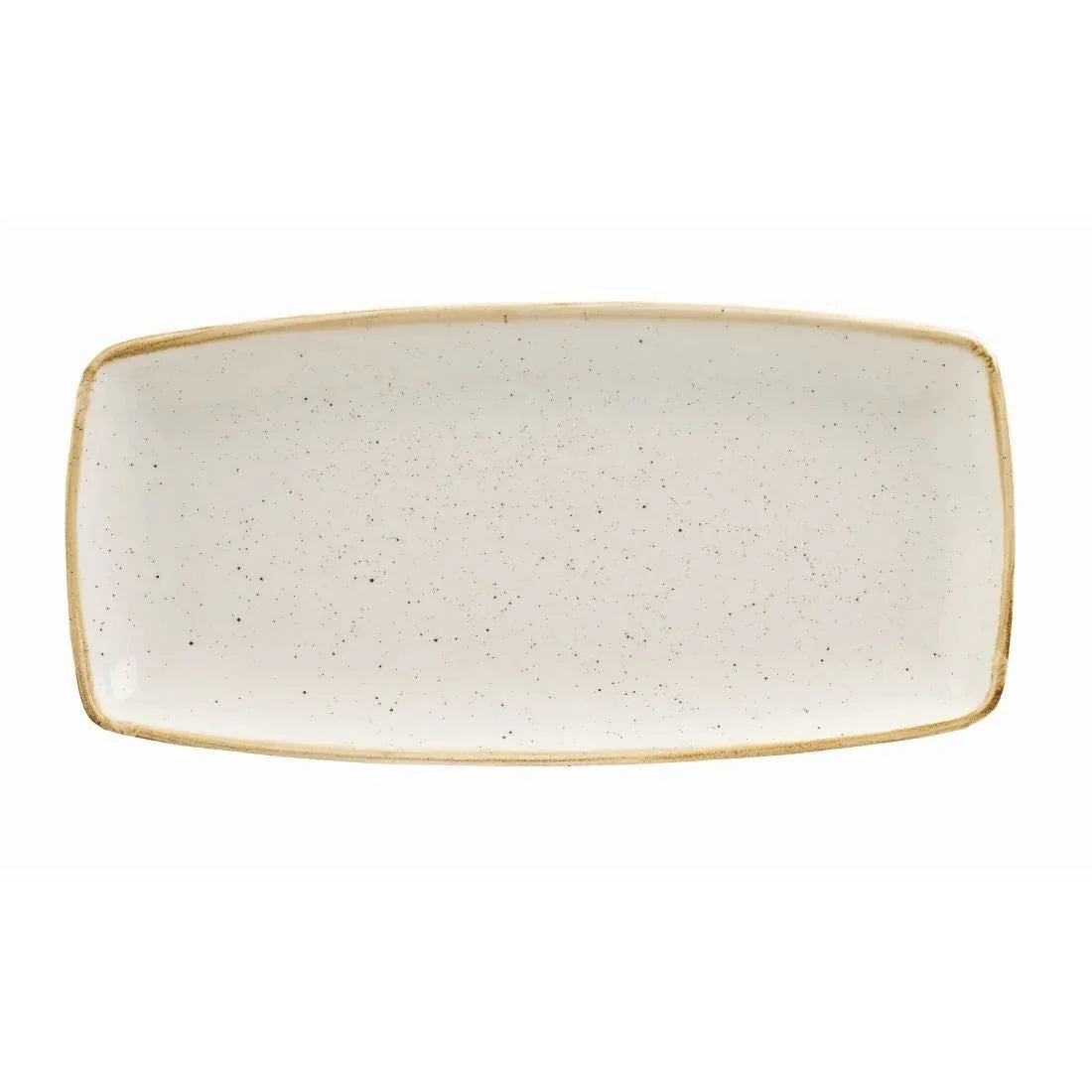 DK528 Churchill Stonecast Rectangular Plate Barley White 295 x 150mm - JD Catering Equipment Solutions Ltd