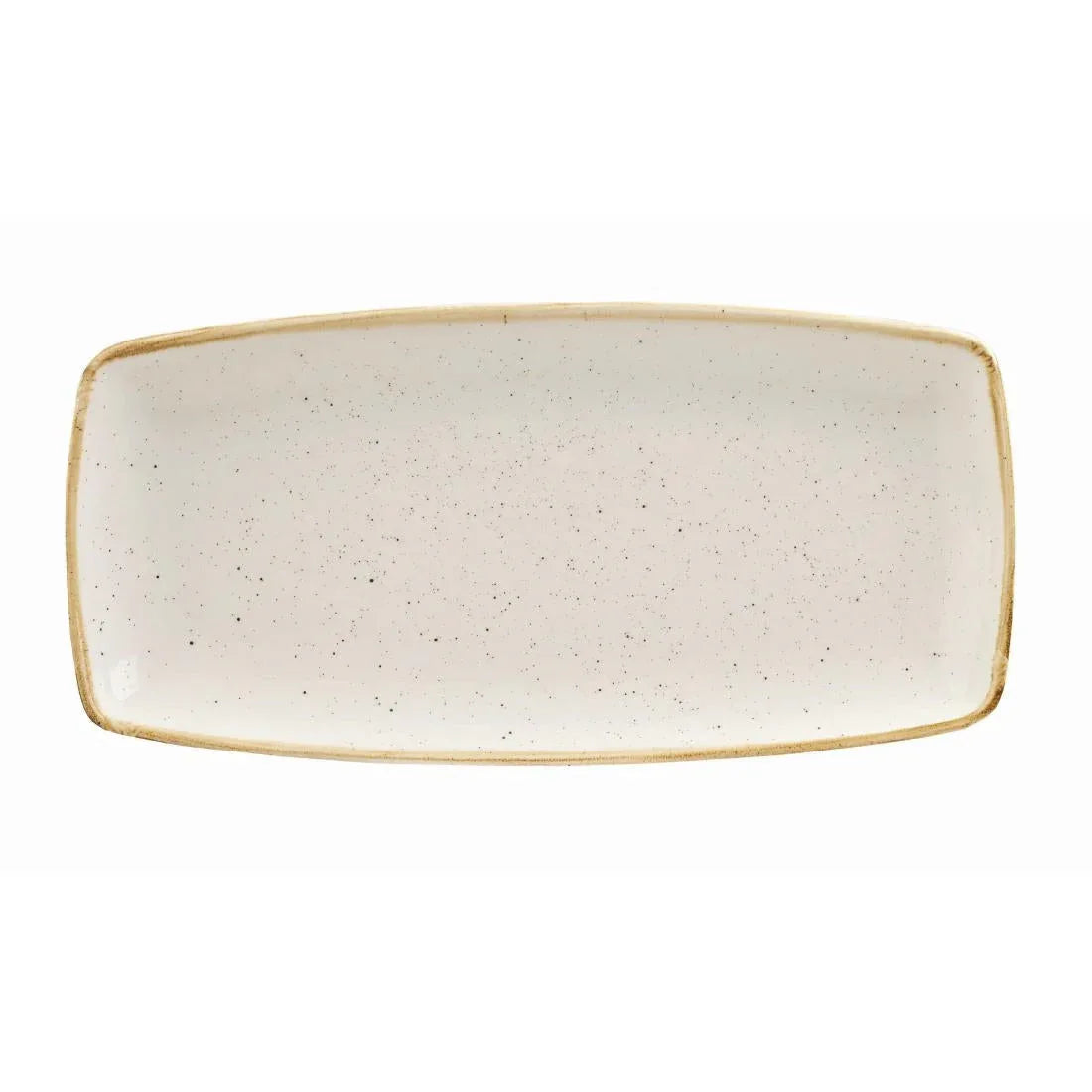 DK528 Churchill Stonecast Rectangular Plate Barley White 295 x 150mm - JD Catering Equipment Solutions Ltd