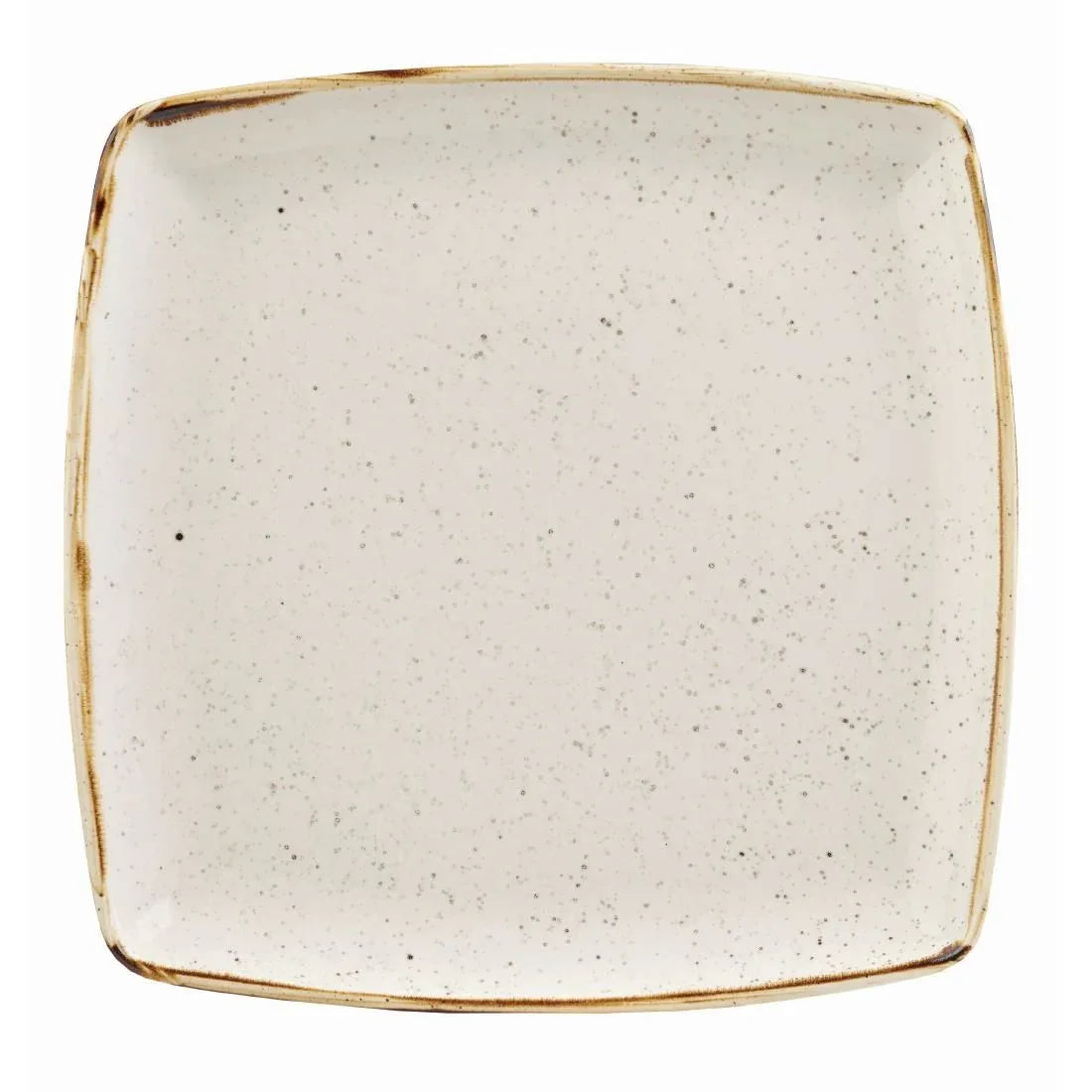 DK529 Churchill Stonecast Deep Square Plate Barley White 260mm (Pack of 6) - JD Catering Equipment Solutions Ltd