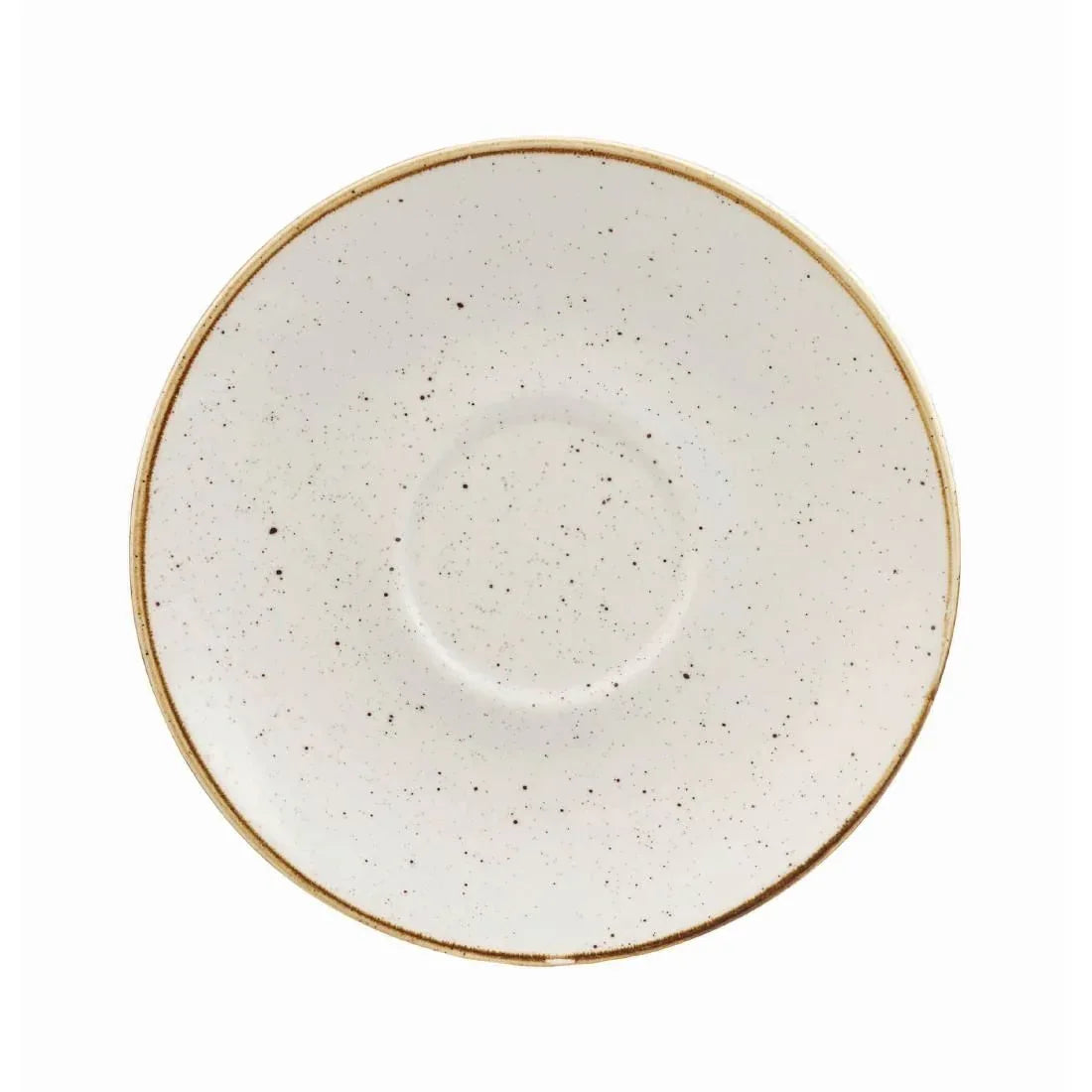 DK533 Churchill Stonecast Round Cappuccino Saucers Barley White 156mm (Pack of 12) - JD Catering Equipment Solutions Ltd