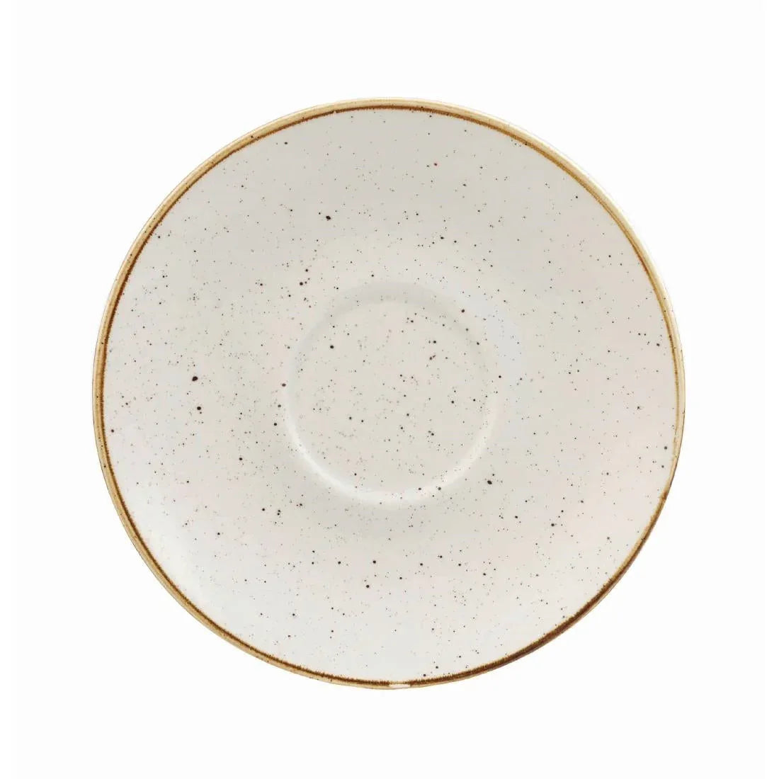 DK533 Churchill Stonecast Round Cappuccino Saucers Barley White 156mm (Pack of 12) - JD Catering Equipment Solutions Ltd