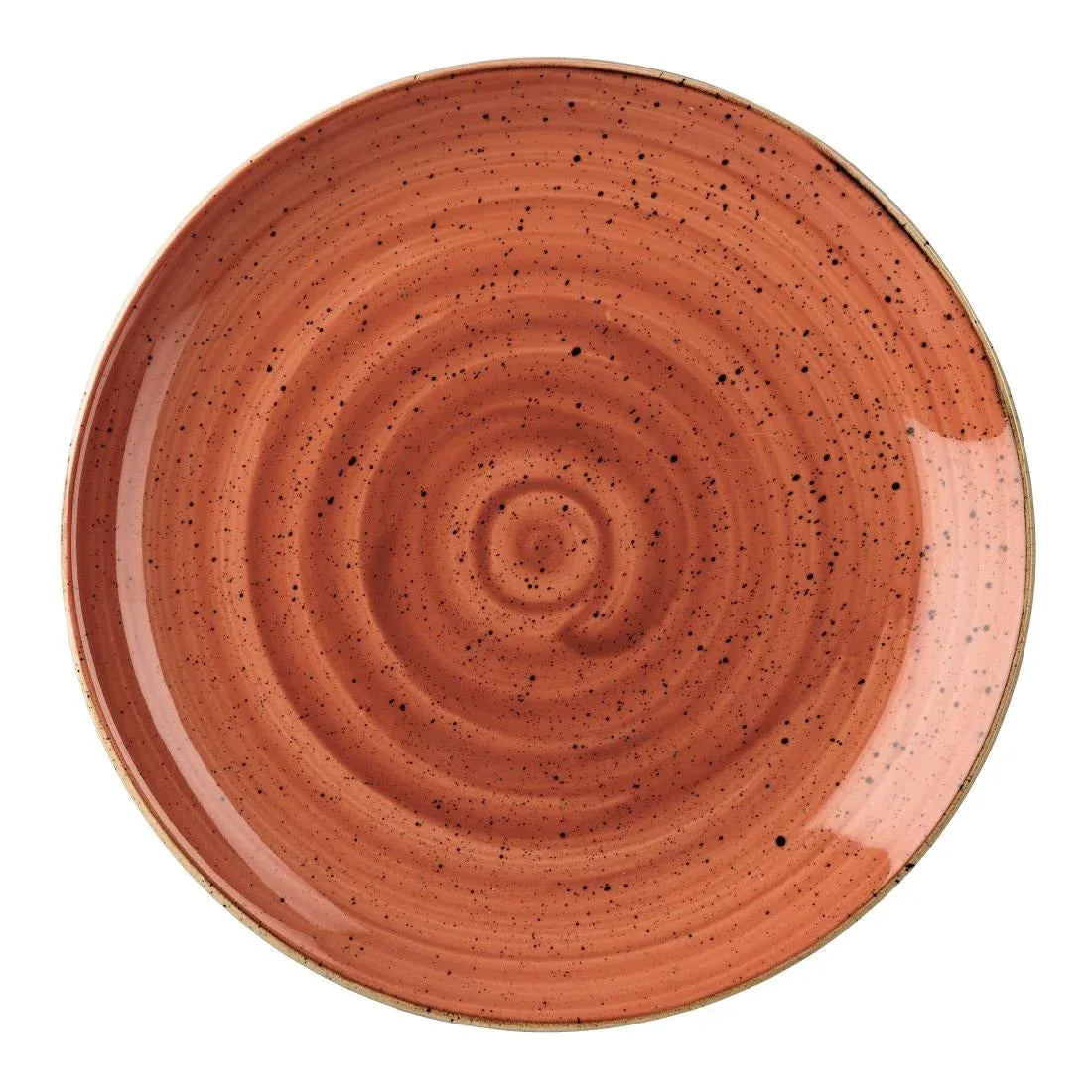 DK538 Churchill Stonecast Round Coupe Plate Spiced Orange 165mm (Pack of 12) - JD Catering Equipment Solutions Ltd