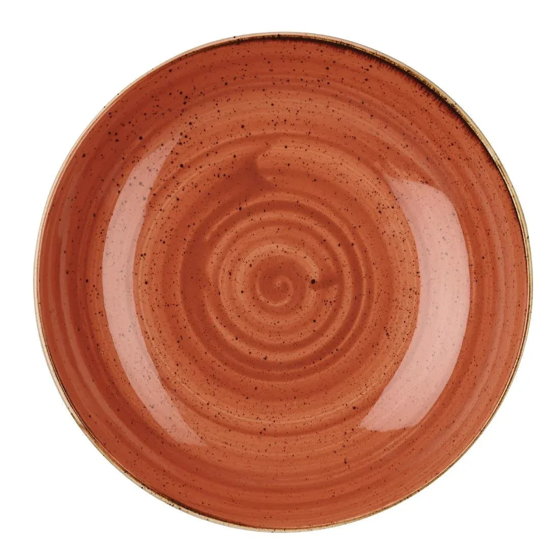DK539 Churchill Stonecast Round Coupe Bowl Spiced Orange 315mm (Pack of 6) - JD Catering Equipment Solutions Ltd