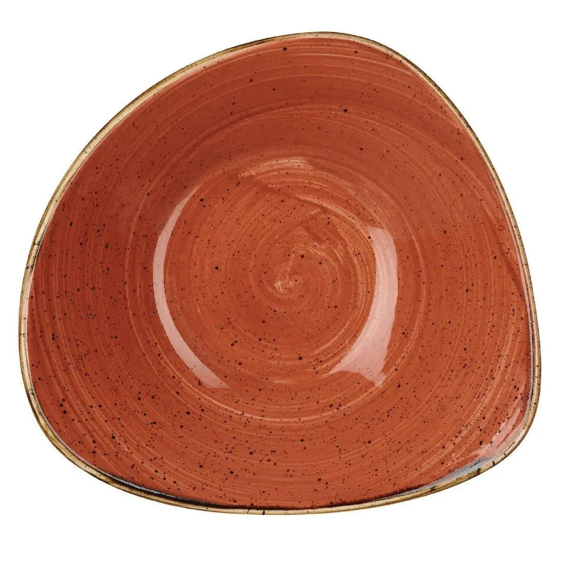 DK543 Churchill Stonecast Triangle Bowl Spiced Orange 200mm (Pack of 12) - JD Catering Equipment Solutions Ltd