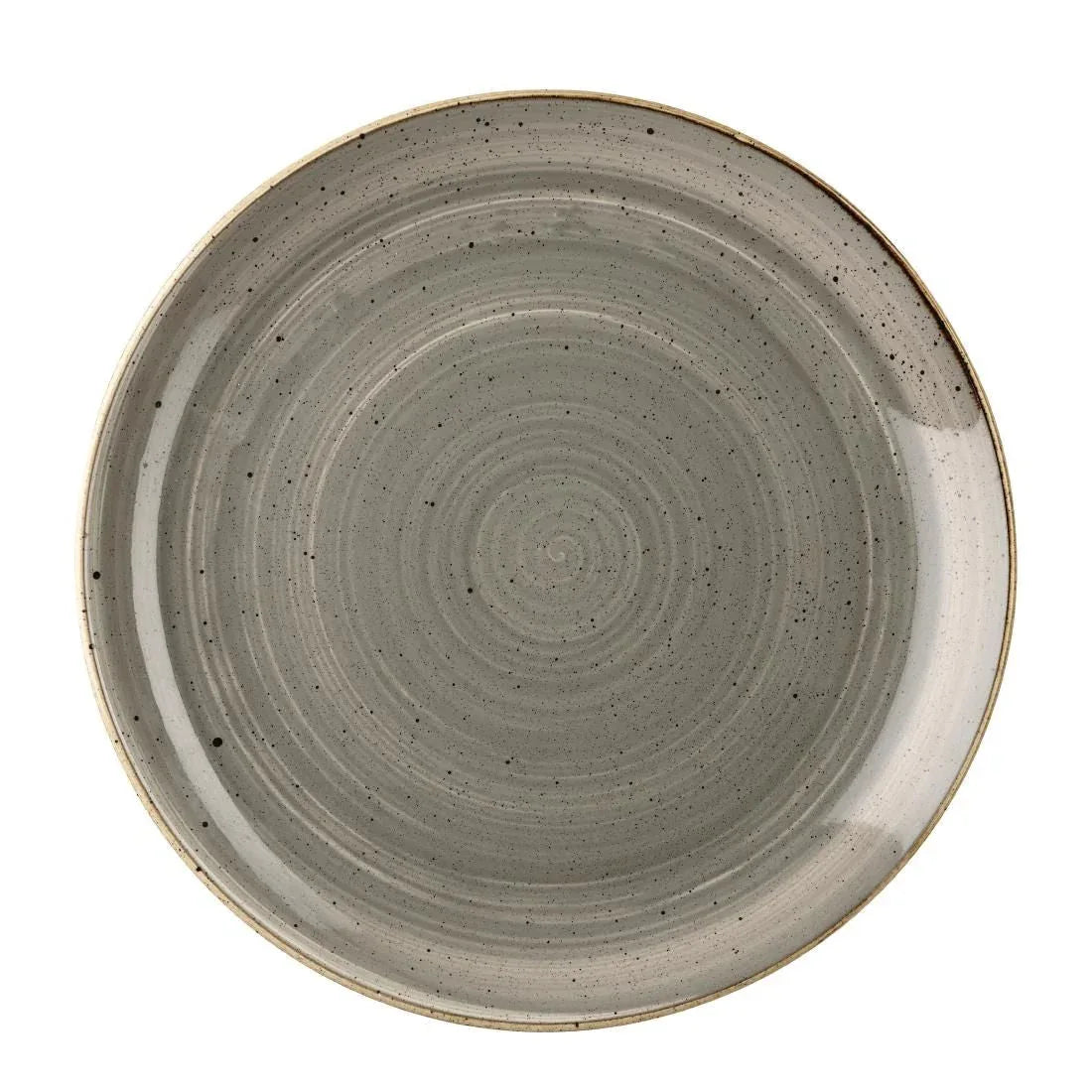 DK554 Churchill Stonecast Round Coupe Plate Peppercorn Grey 217mm (Pack of 12) - JD Catering Equipment Solutions Ltd