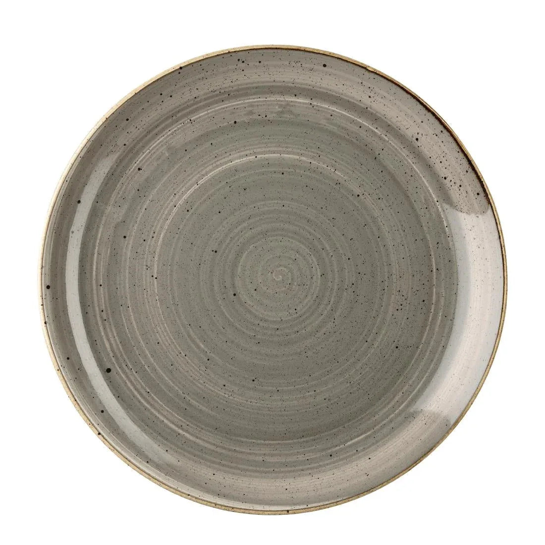 DK555 Churchill Stonecast Round Coupe Plate Peppercorn Grey 165mm (Pack of 12) - JD Catering Equipment Solutions Ltd