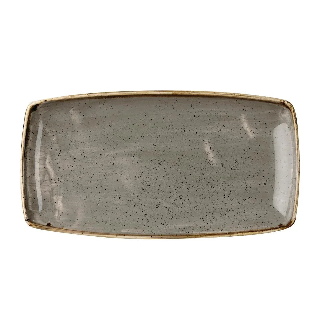 DK561 Churchill Stonecast Rectangular Plate Peppercorn Grey 350 x 185mm (Pack of 6) - JD Catering Equipment Solutions Ltd