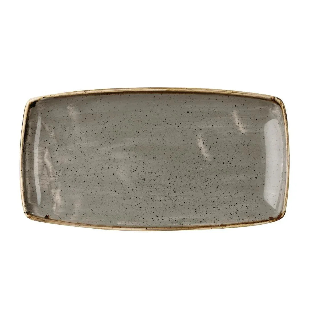 DK561 Churchill Stonecast Rectangular Plate Peppercorn Grey 350 x 185mm (Pack of 6) - JD Catering Equipment Solutions Ltd
