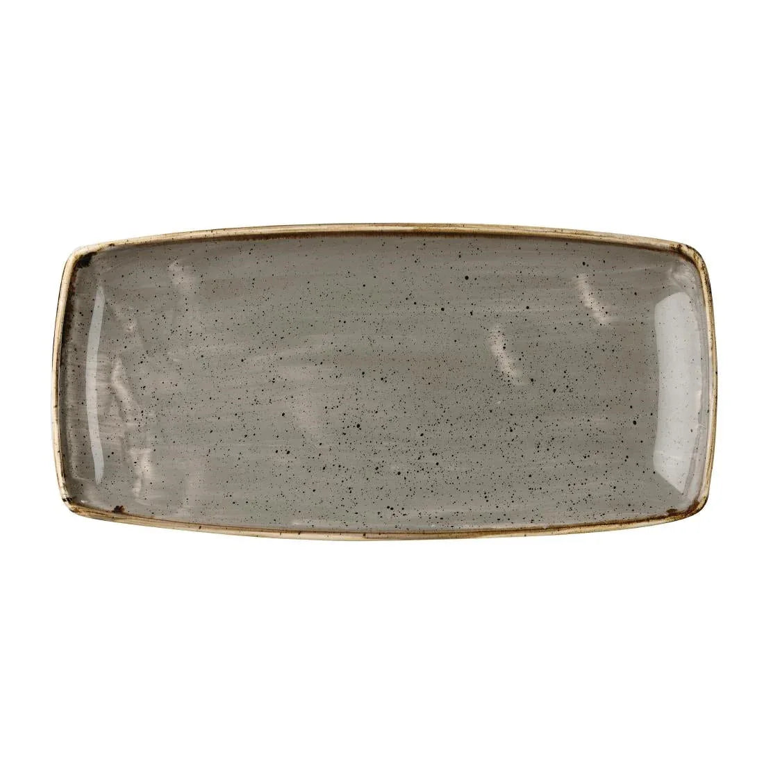 DK562 Churchill Stonecast Rectangular Plate Peppercorn Grey 295 x 150mm - JD Catering Equipment Solutions Ltd
