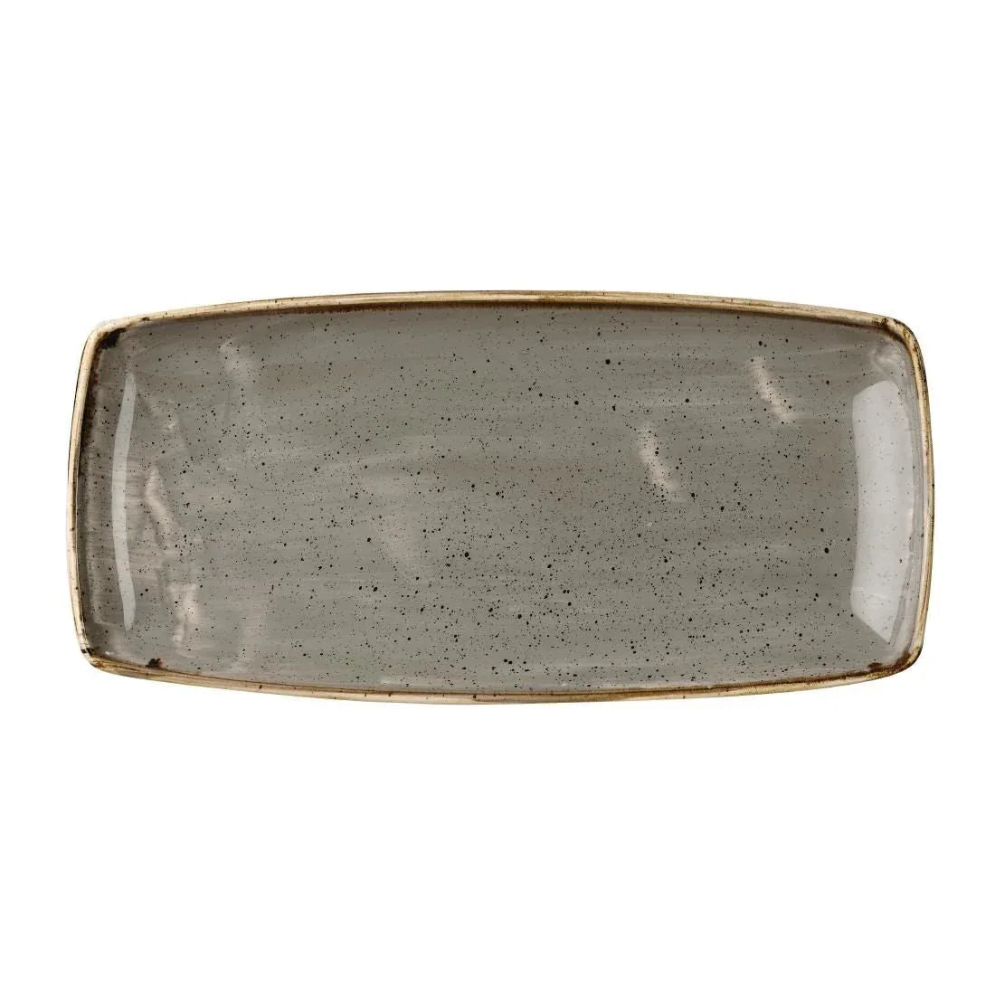 DK562 Churchill Stonecast Rectangular Plate Peppercorn Grey 295 x 150mm - JD Catering Equipment Solutions Ltd