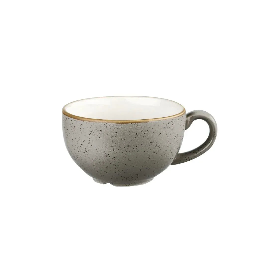 DK565 Churchill Stonecast Cappuccino Cup Peppercorn Grey 12oz (Pack of 12) - JD Catering Equipment Solutions Ltd