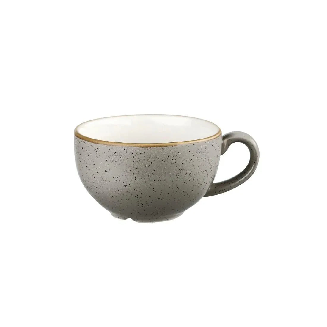 DK565 Churchill Stonecast Cappuccino Cup Peppercorn Grey 12oz (Pack of 12) - JD Catering Equipment Solutions Ltd