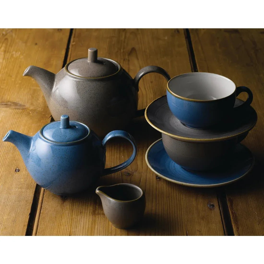 DK566 Churchill Stonecast Cappuccino Cup Peppercorn Grey 8oz (Pack of 12) - JD Catering Equipment Solutions Ltd
