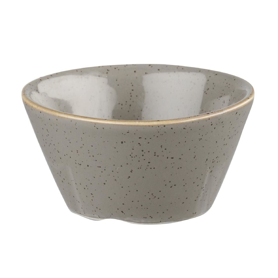 DK569 Churchill Stonecast X Squared Sauce Dish Peppercorn Grey 3oz JD Catering Equipment Solutions Ltd