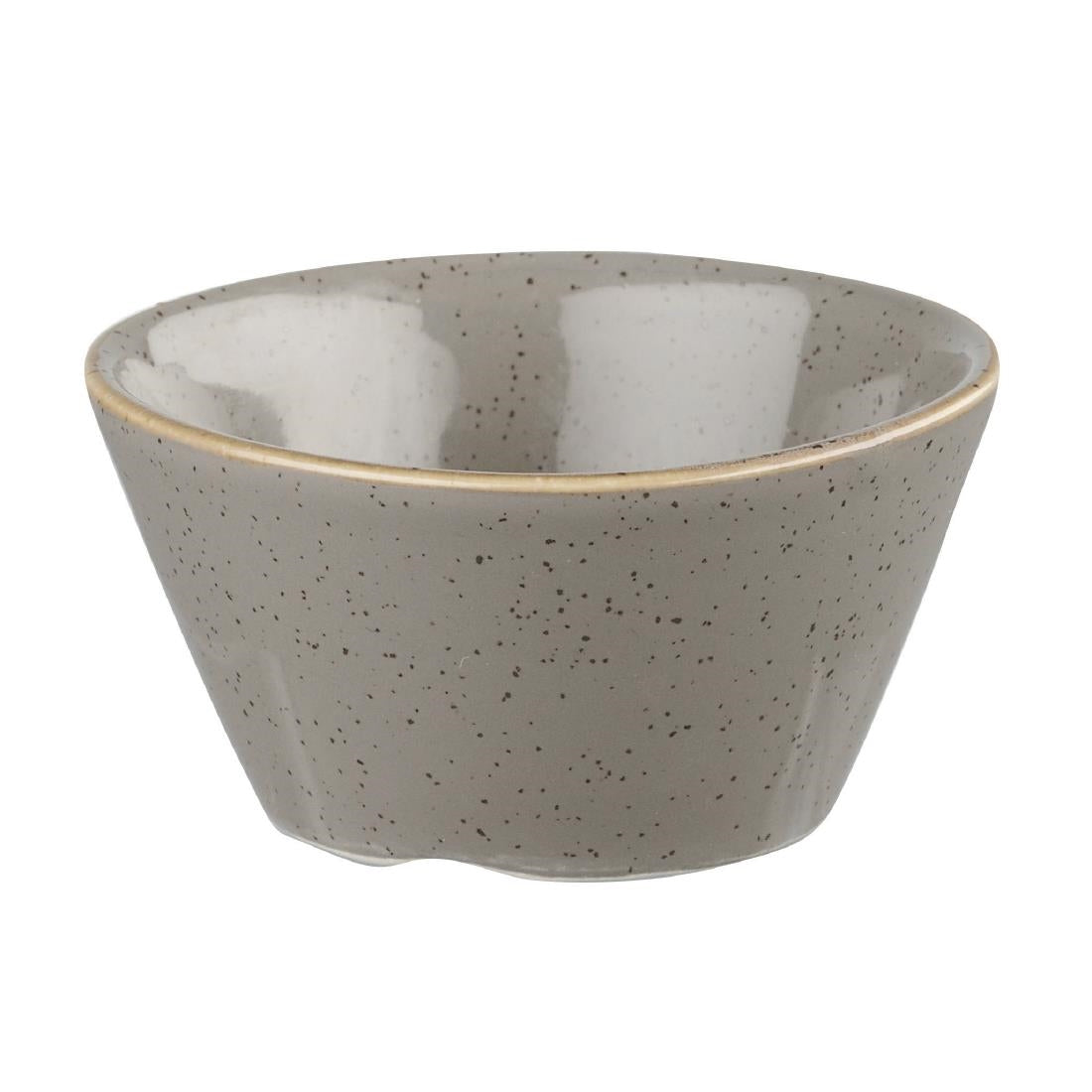 DK569 Churchill Stonecast X Squared Sauce Dish Peppercorn Grey 3oz JD Catering Equipment Solutions Ltd