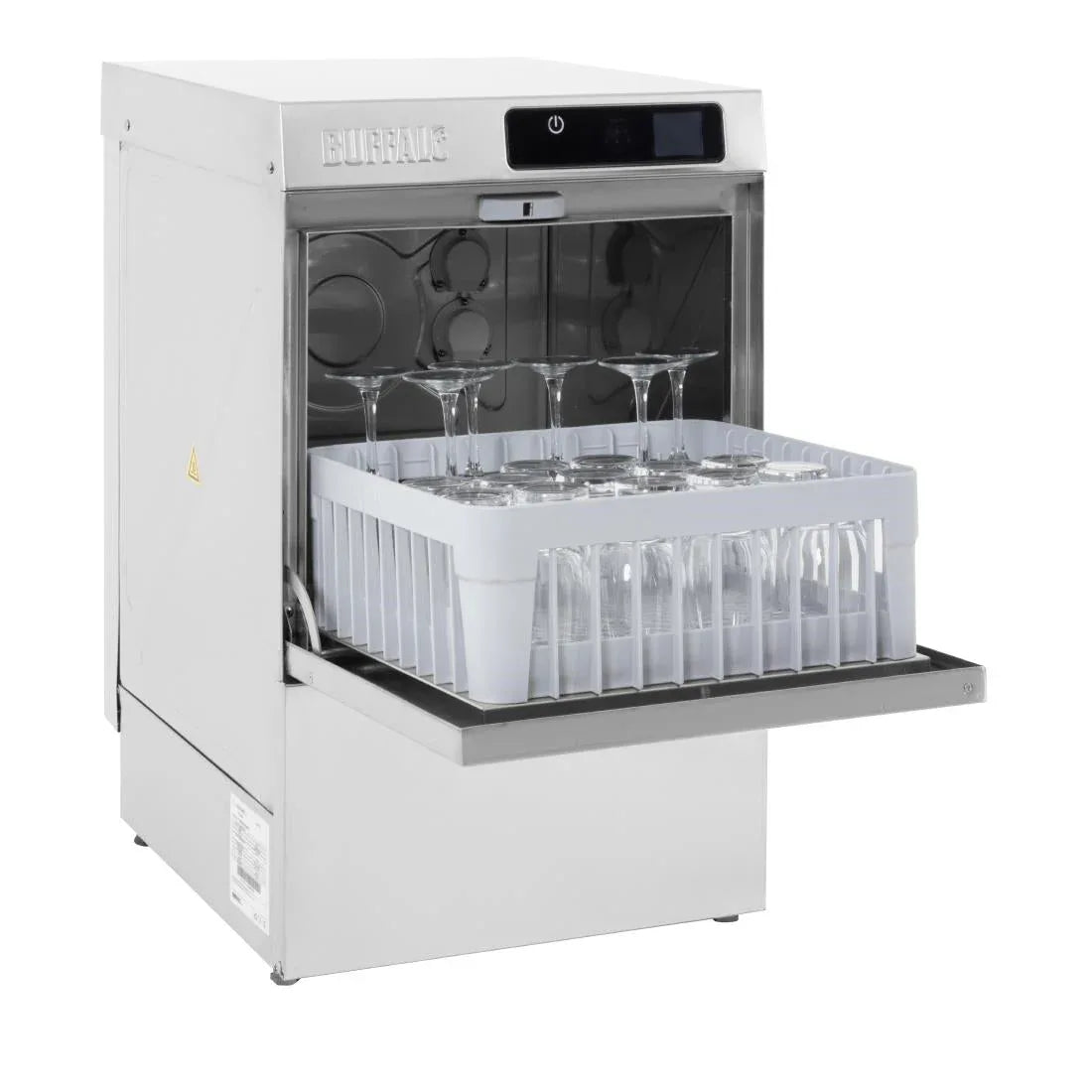 DK773 Buffalo Digital Undercounter Glass Washer 400mm Basket 2.9kW - JD Catering Equipment Solutions Ltd